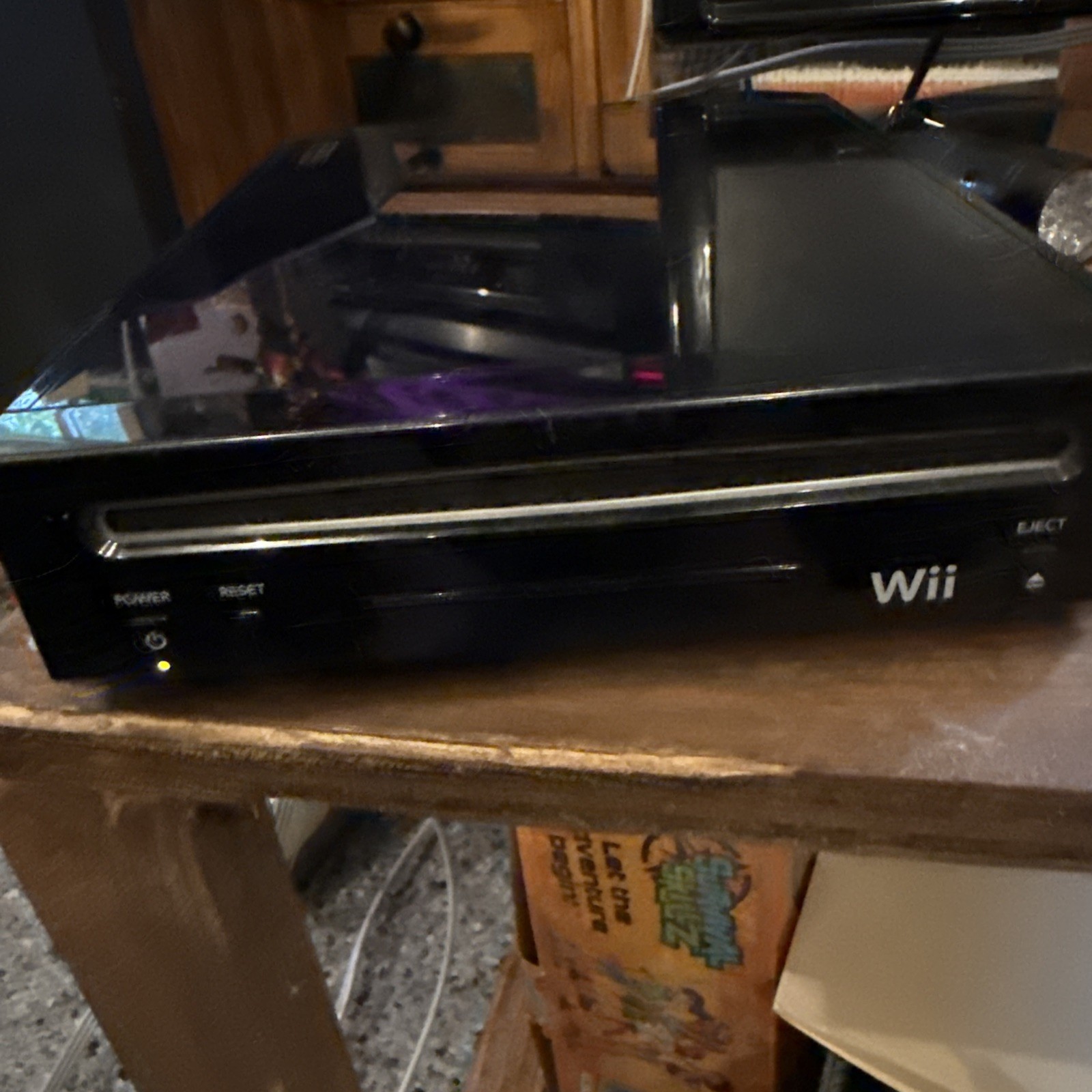 Nintendo Wii Console w/ 2 Controllers – RVL-101- Black- Tested + In Good Shape