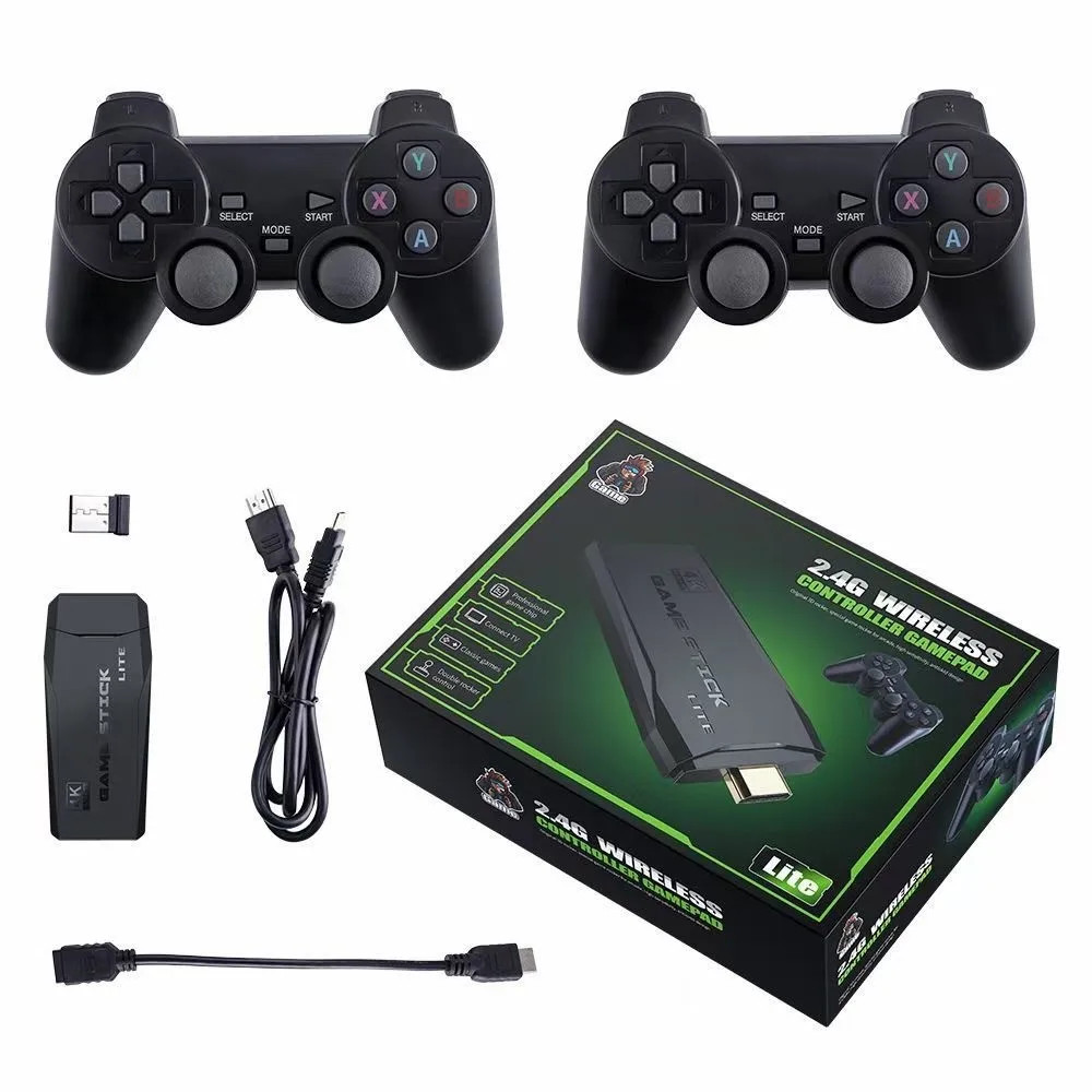 Plug & Play, Retro Game Console 64GB 20000 Games 4K HDMI Stick Wireless 2.4GHz C