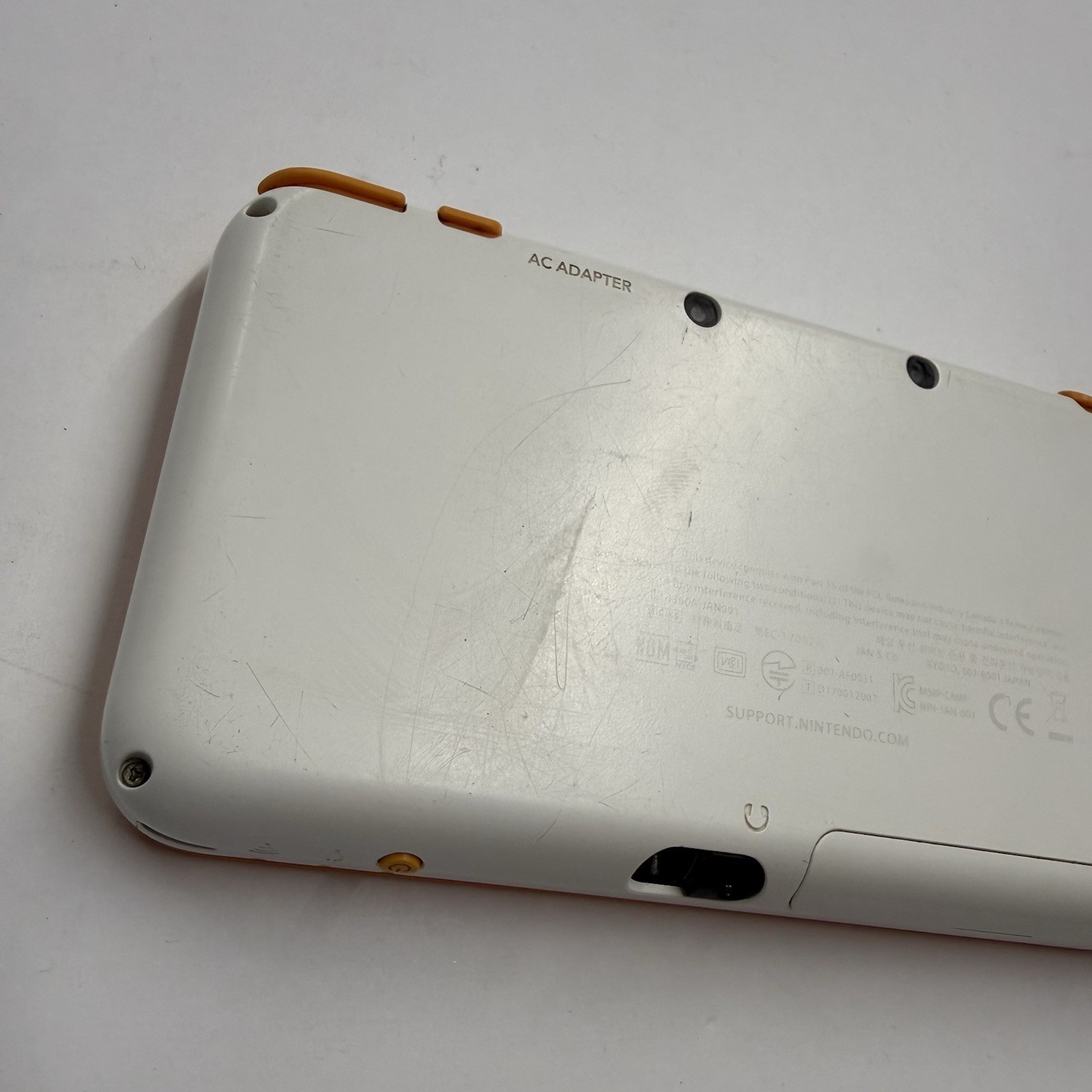 3ds – Nintendo 2DS XL Console – White Orange Tested And Working #2942