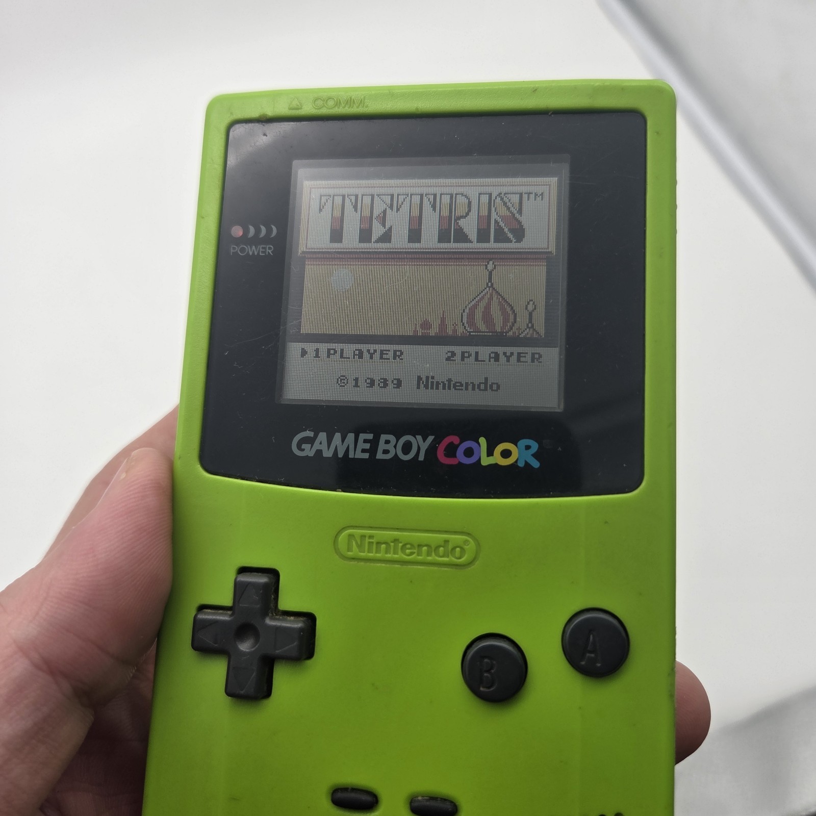 Nintendo Game Boy Color Handheld Gameboy Console Kiwi Green *sticky Select Start