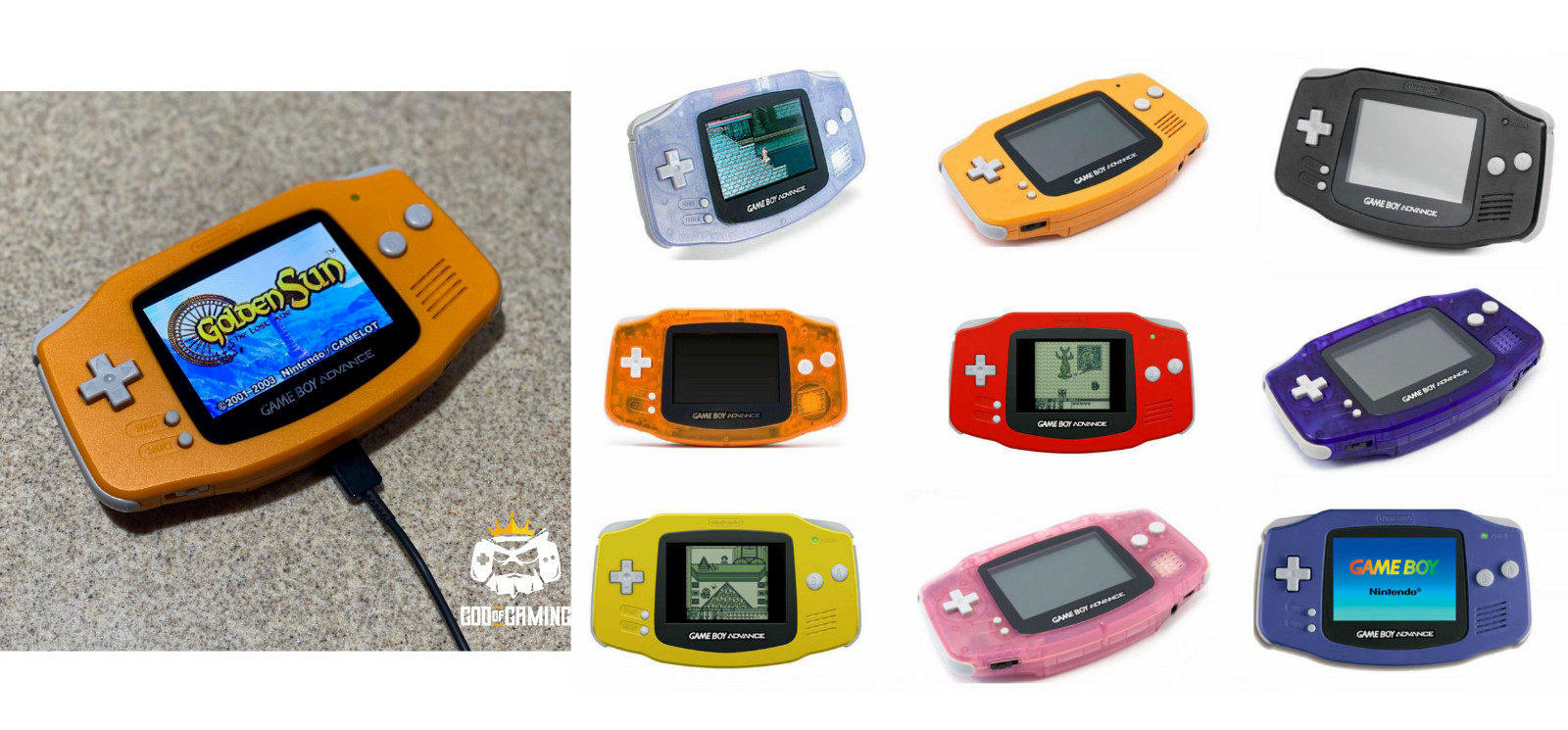Nintendo Game Boy Advance GBA Backlight IPS LCD System Rechargeable USBC Battery