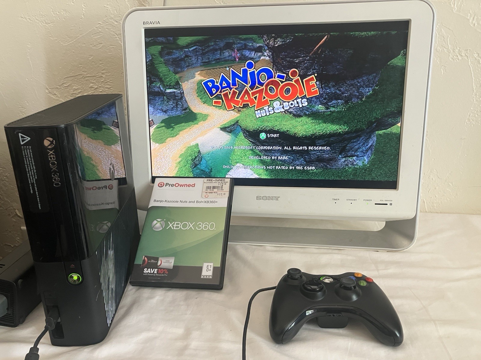 Microsoft Xbox 360 E 250GB Console #1538 W/ 5 Games, Controller, HDMI, Minecraft