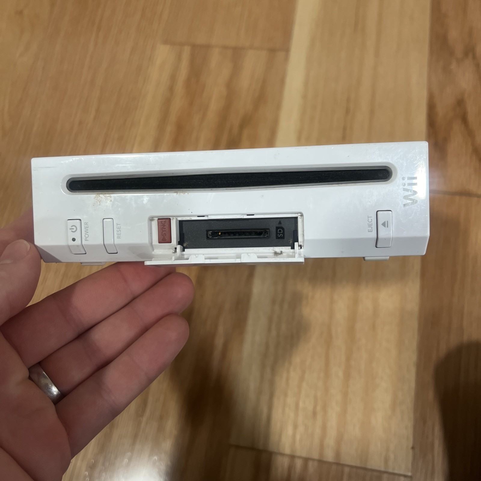Nintendo Wii RVL-001 White Console NTSC-U/C w/ Remote Sensor Bar Power AV Game