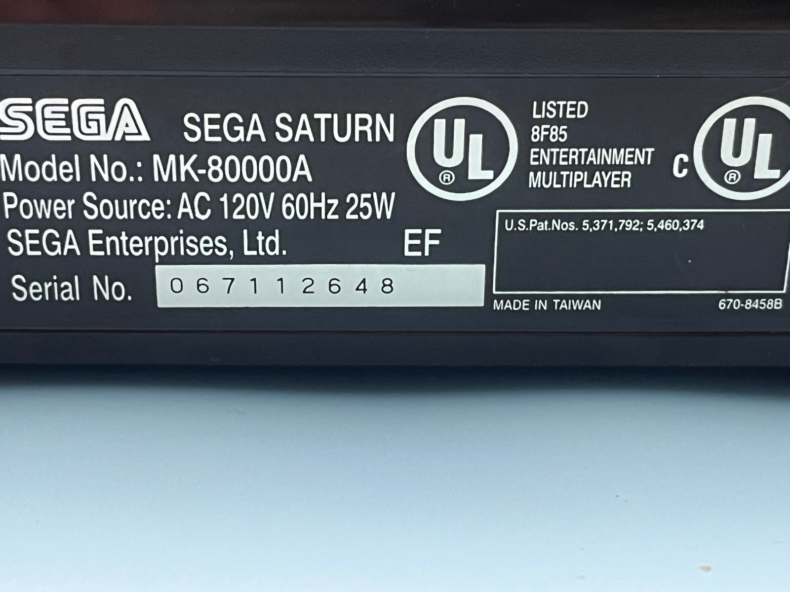 SEGA Saturn Console Bundle w/ 1 Controllers, Cables & Pinball NTSC-U/C MK-80000A