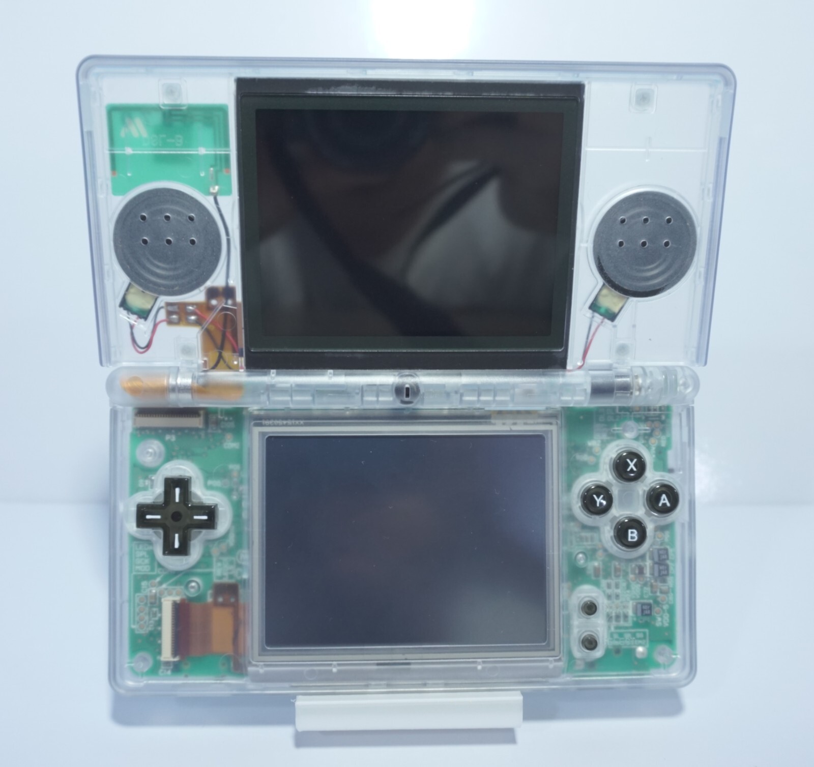 Nintendo DS Lite Transparent Clear / Black Buttons Handheld System with Charger