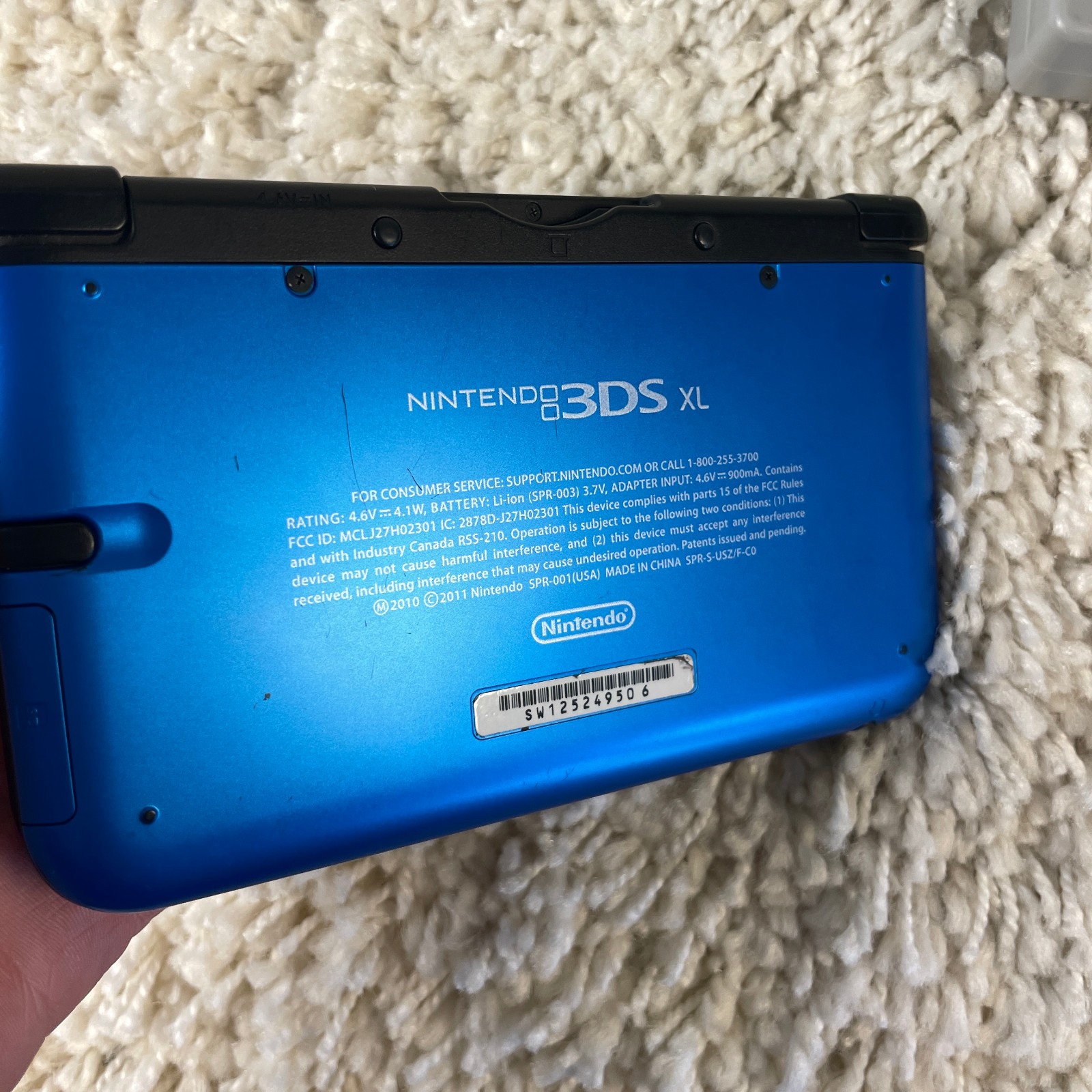 Nintendo 3DS XL Blue Black Handheld Console System SPR-001 Tested