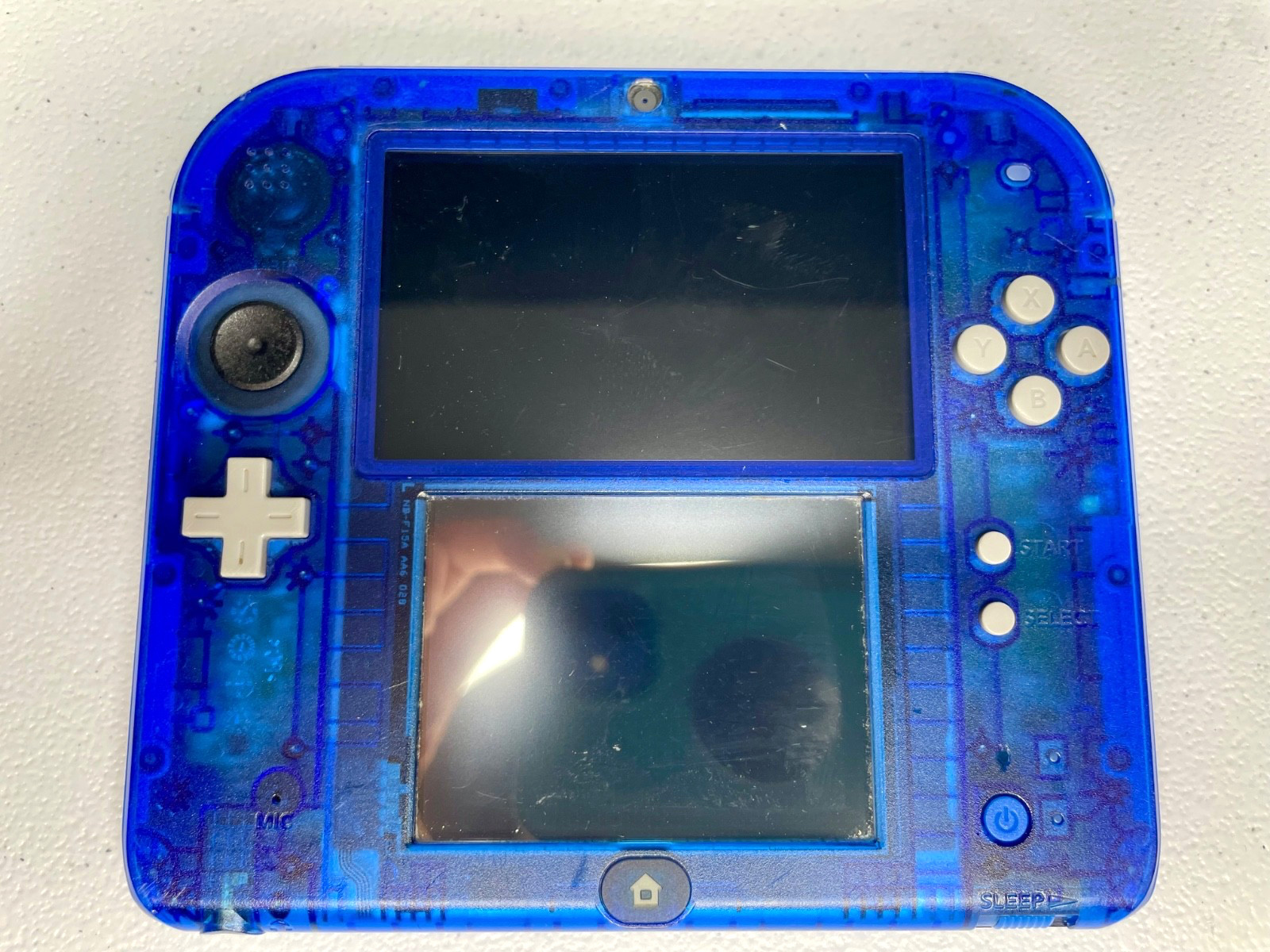 Nintendo 2DS Crystal Blue Console w/ Charger Stylus 16GB SD – Camera Doesnt Work