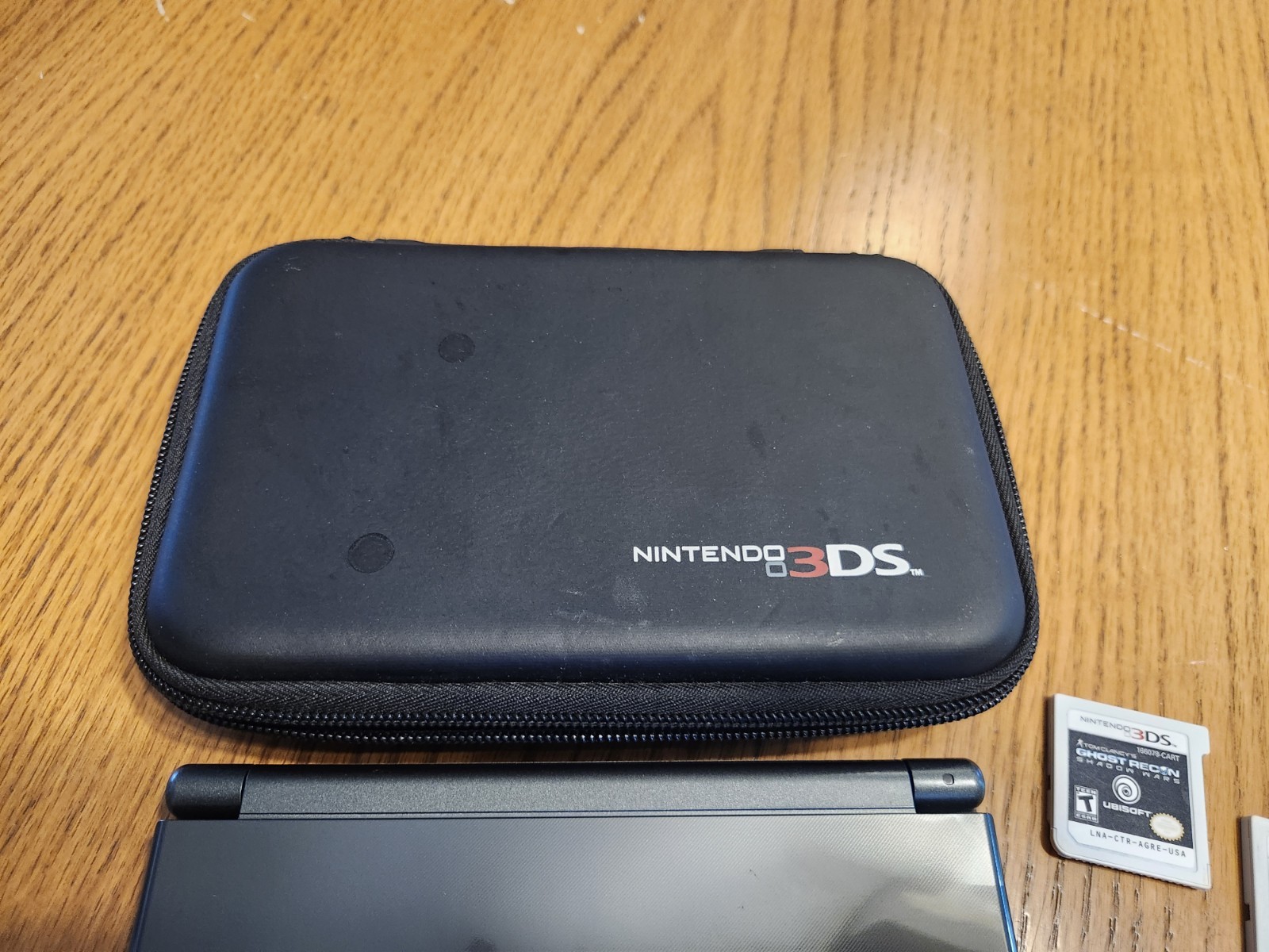 New Nintendo 3DS XL Gray Black Console W Charger, 3 Games, & Case, Tested