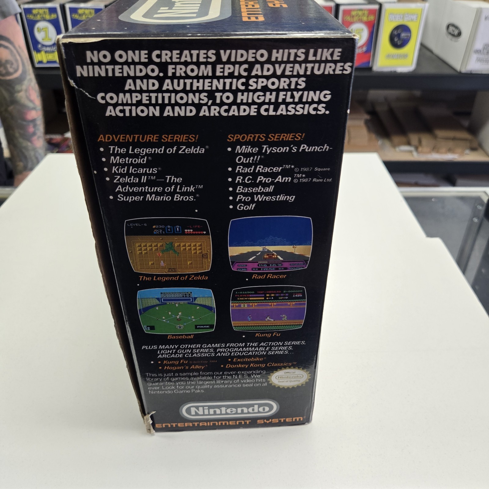 Nintendo NES Action Set Complete in Box CIB w/ Zapper Mario Duck Hunt TESTED!!!
