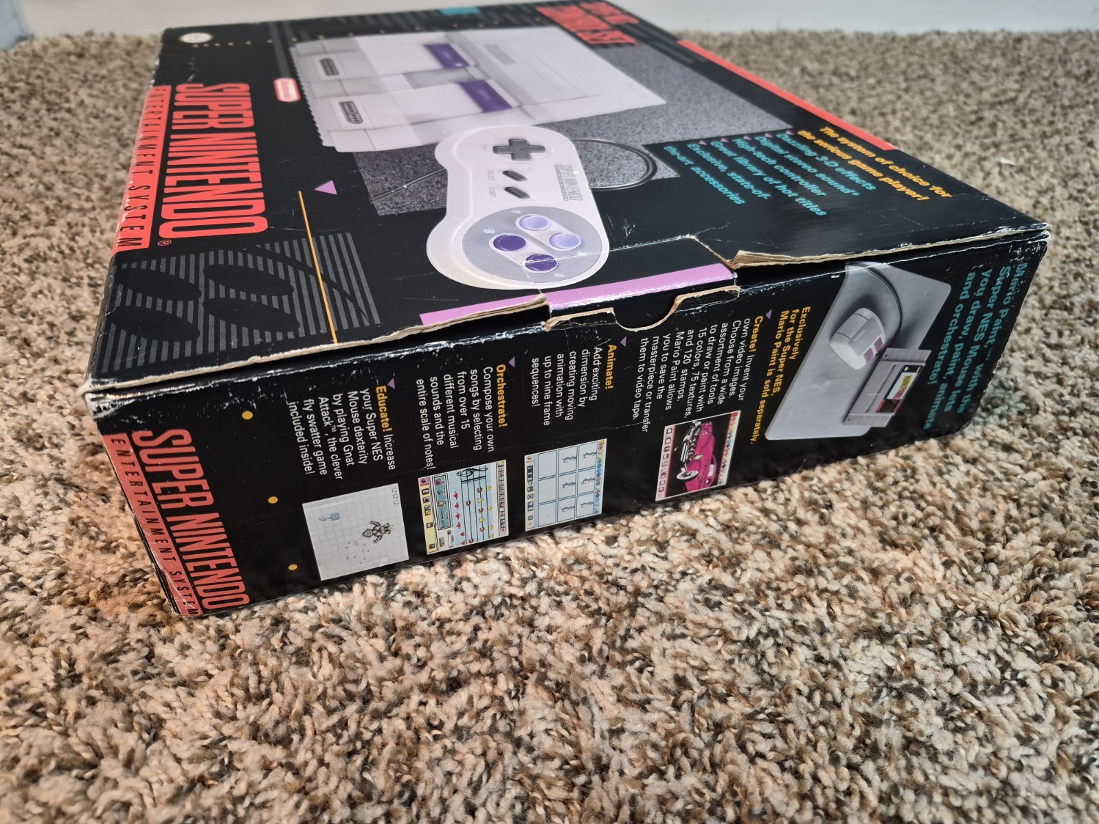 Super Nintendo SNES Console CONTROL SET CIB Complete in Box BARELY USED!
