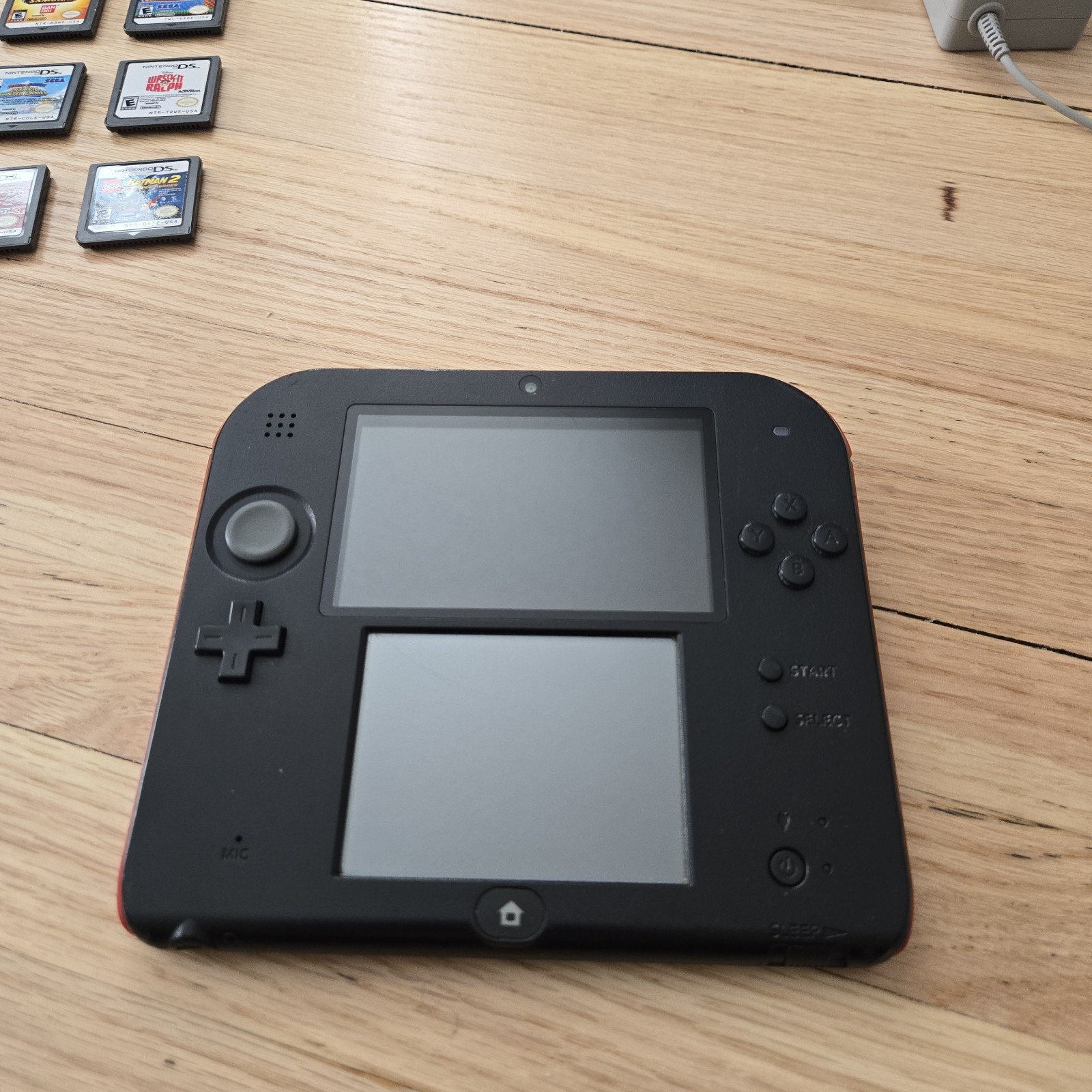 Nintendo 2DS Red/Black & Nintendo DS Lite Blue | 13 Games | OEM Charger | Tested