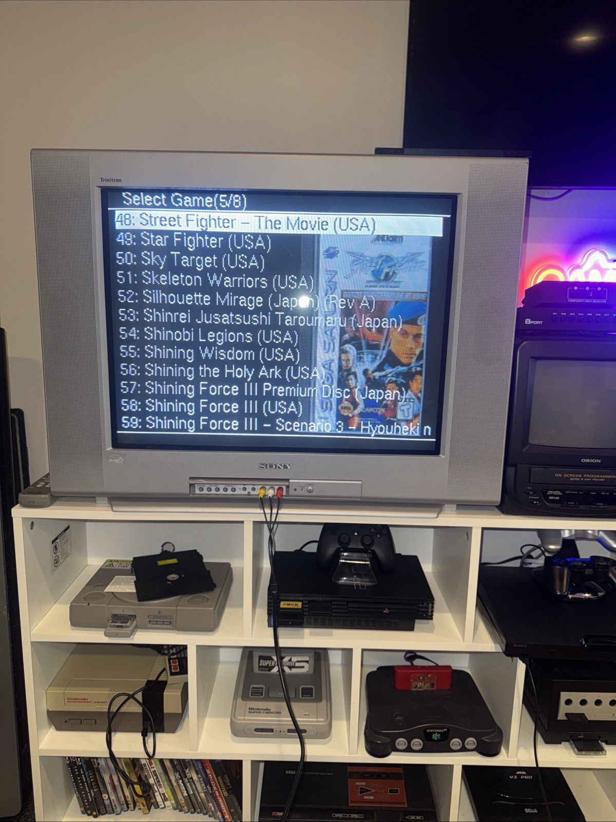 Sega Saturn – With Saroo + 128 Gb Sd Card, Controller, And Wires