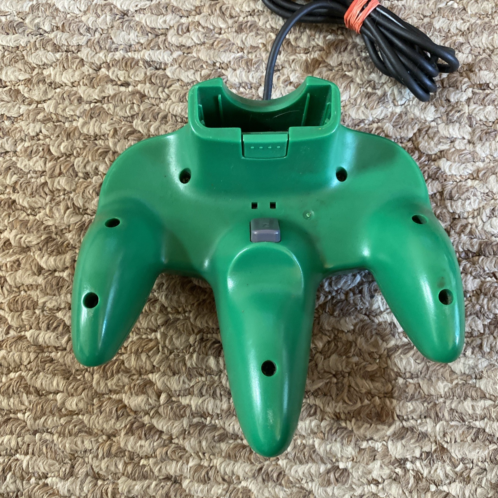Nintendo 64 Black Console N64 w/ Green Controller Power & AV Cables ALL OEM