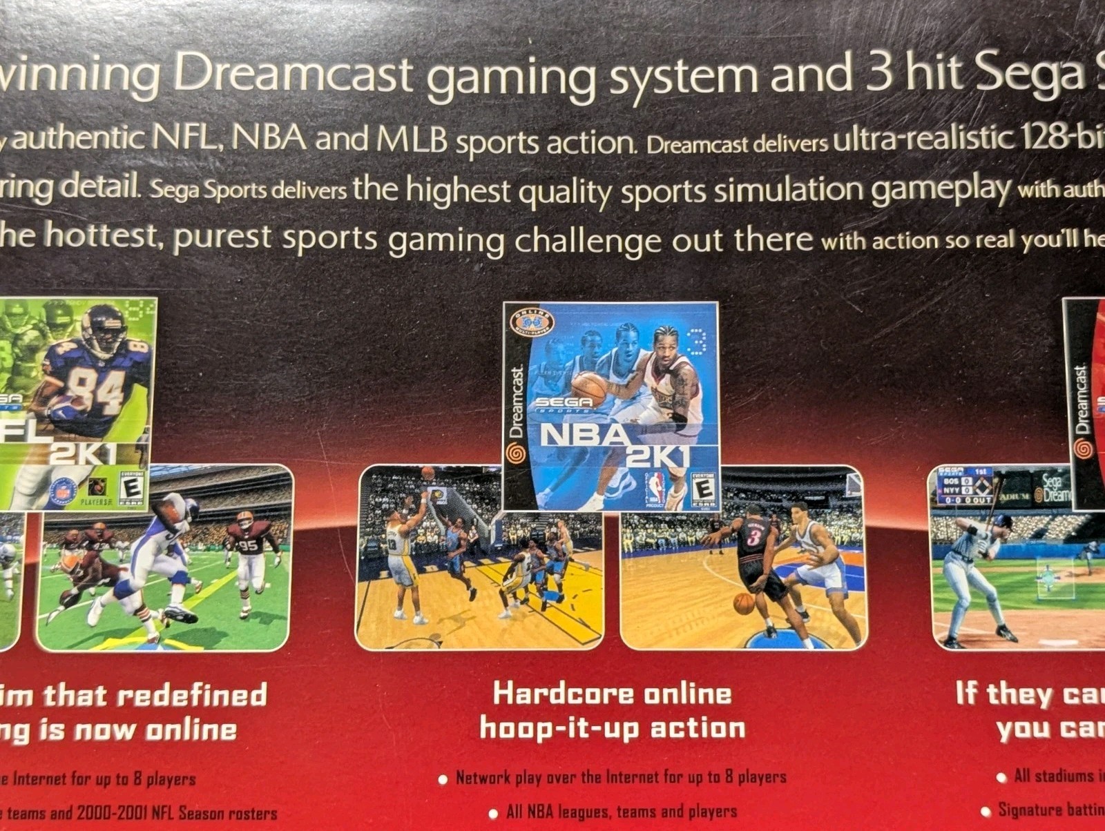 SEGA Dreamcast Console Rare Sports Bundle NFL NBA MLB 2k1 New Factory Sealed