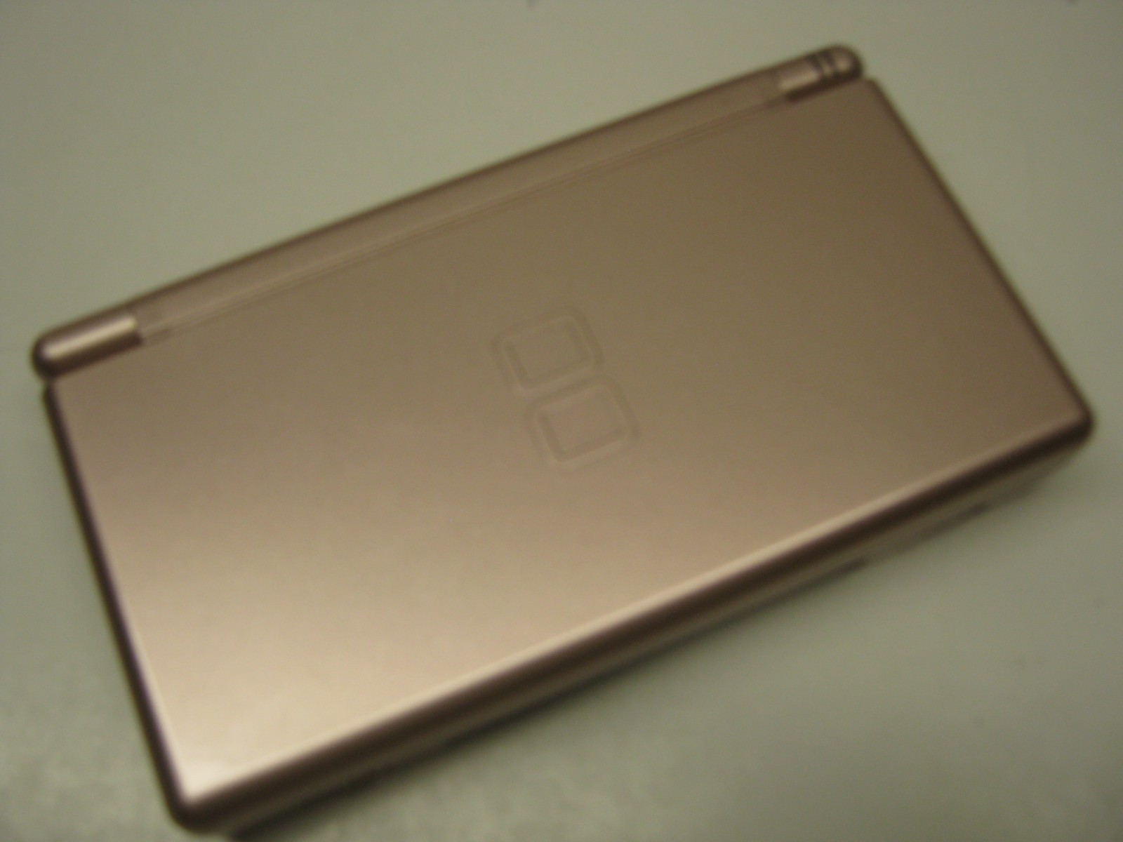 Nintendo DS Lite Metallic Rose Pink USG-001 w Cord Tested Works Scratched Screen