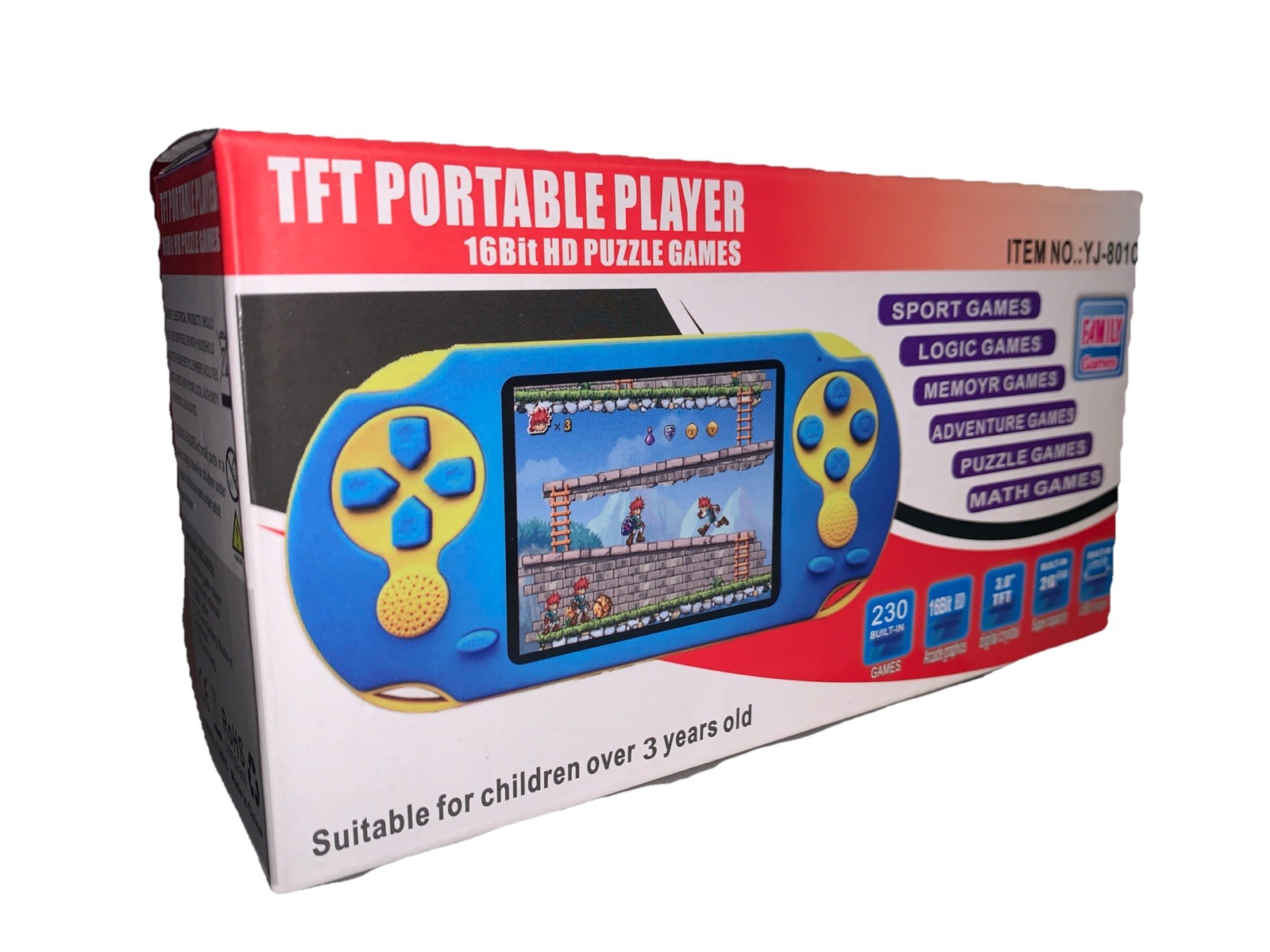 Handheld Game Console for Kids Adults, 3.0» Large Screen Preloaded 230