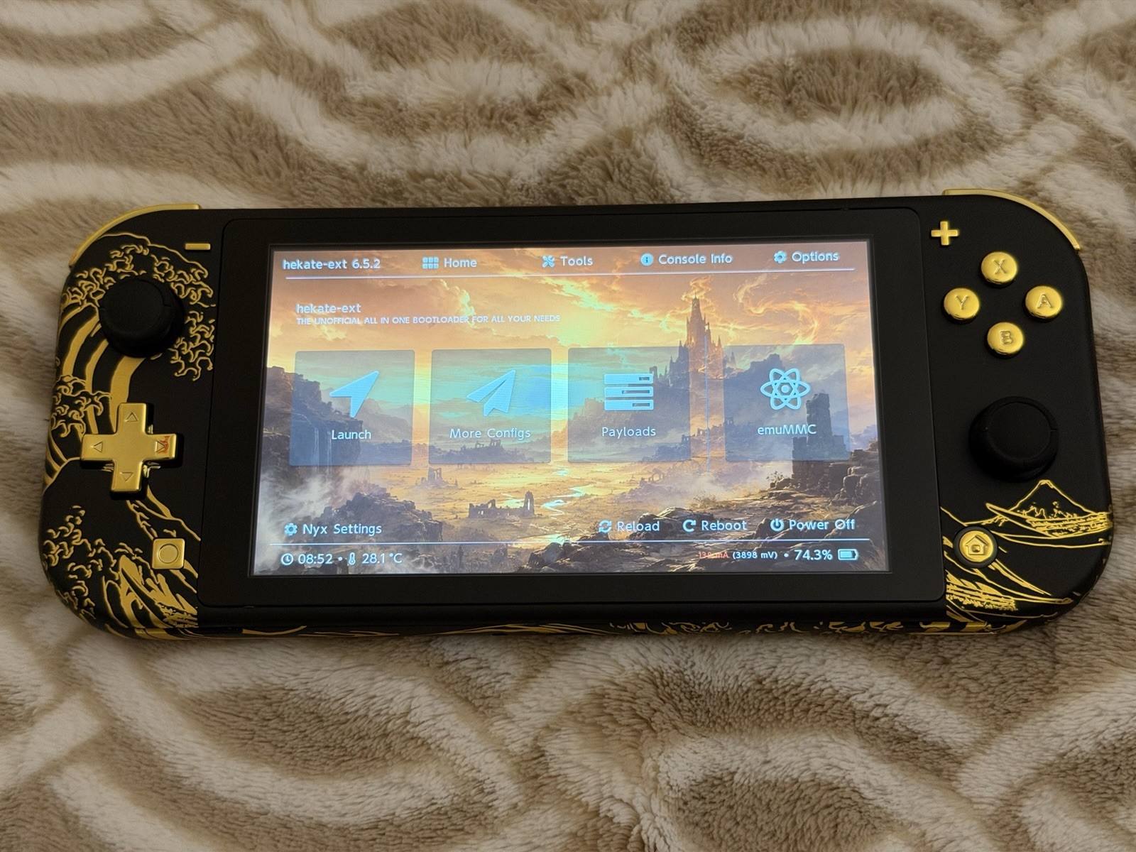 Nintendo Switch Lite Instinct-NX 64GB Extremerate Golden Wave Hall Effects
