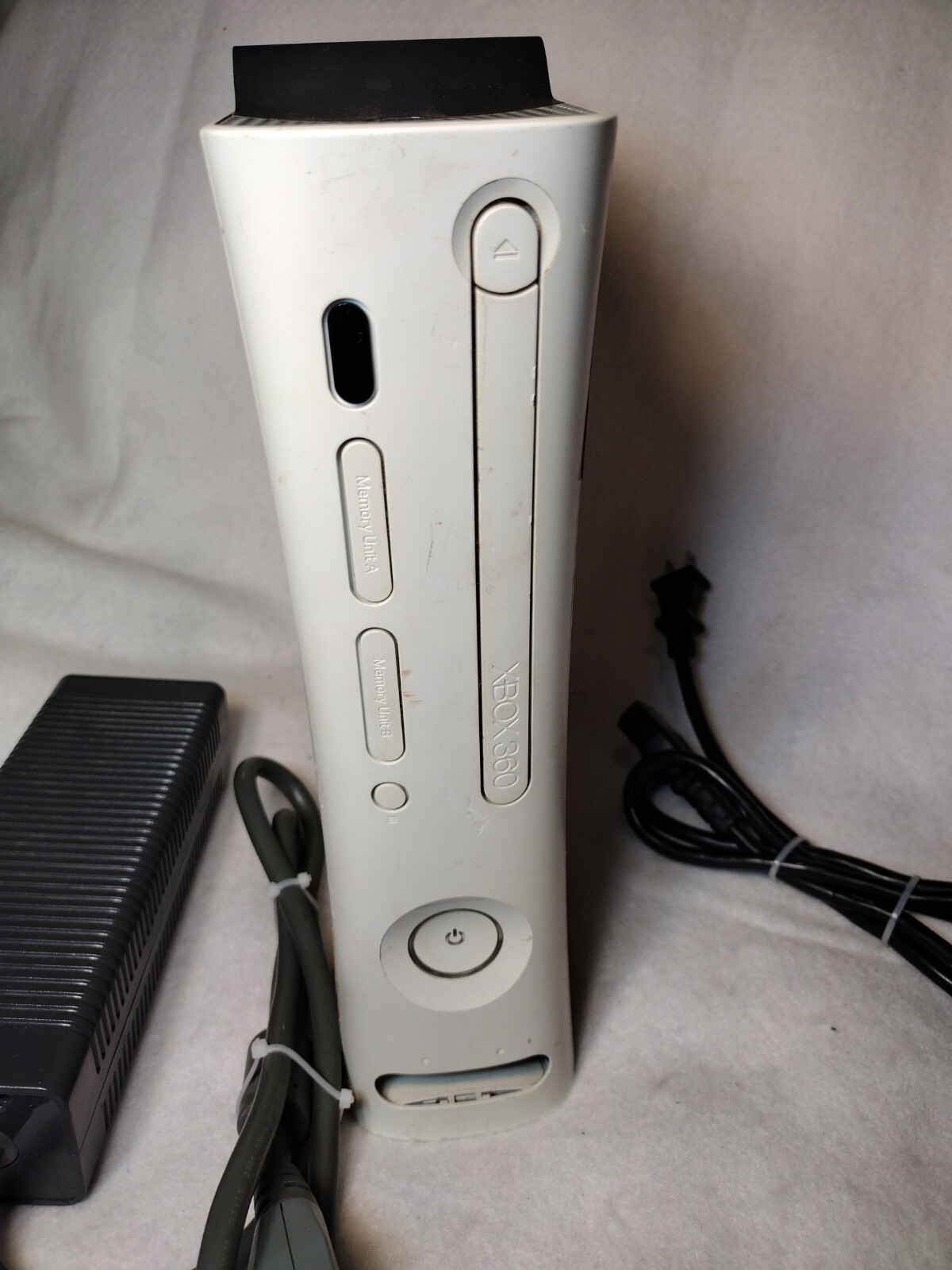 Xbox 360 Pro 120GB Console Matte White W/ Power Adapter TESTED-WORKS