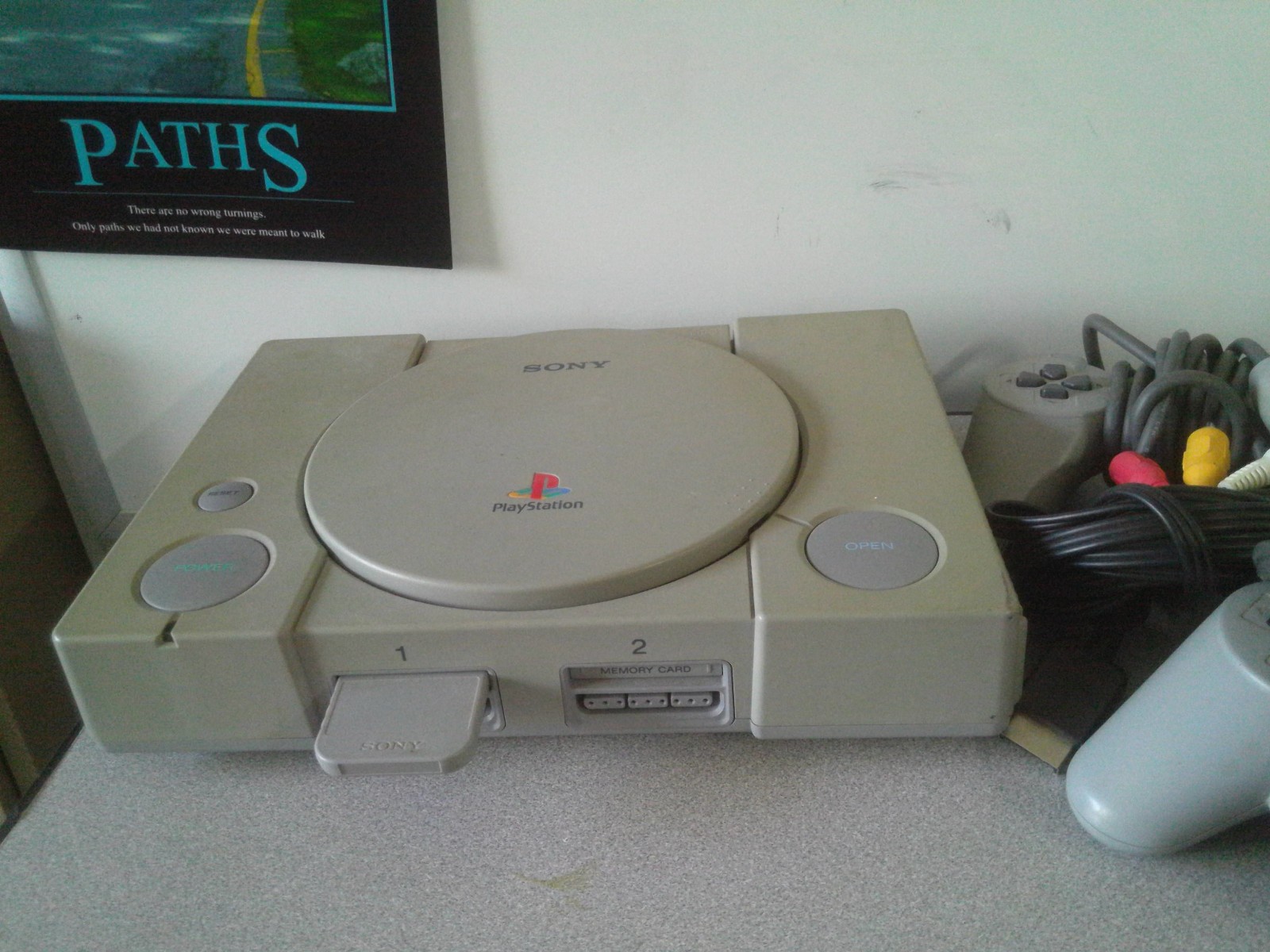 WORKING Sony PS1 PlayStation 1 Console SCPH-9001 – ALL CABLES TWO CONTROLLERS