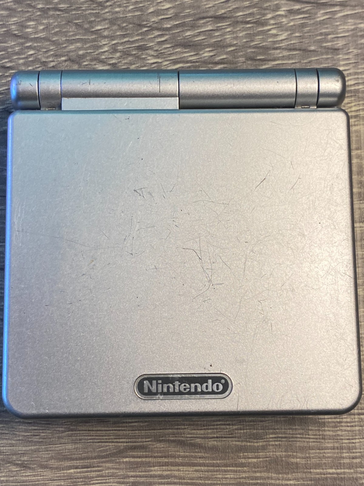 Nintendo Game Boy Advance SP AGS-001 – Silver / Platinum & Games – Zelda, Mario