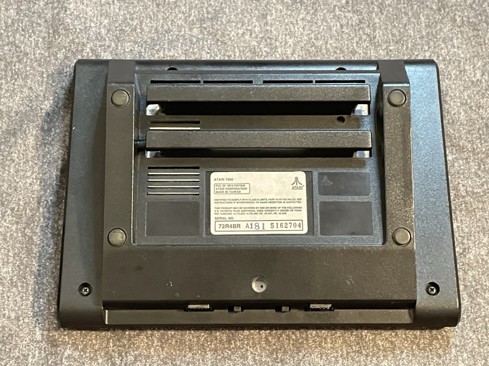 Atari 7800 Video Game Console 1 OEM Controller AV RF Adapter Cleaned Tested
