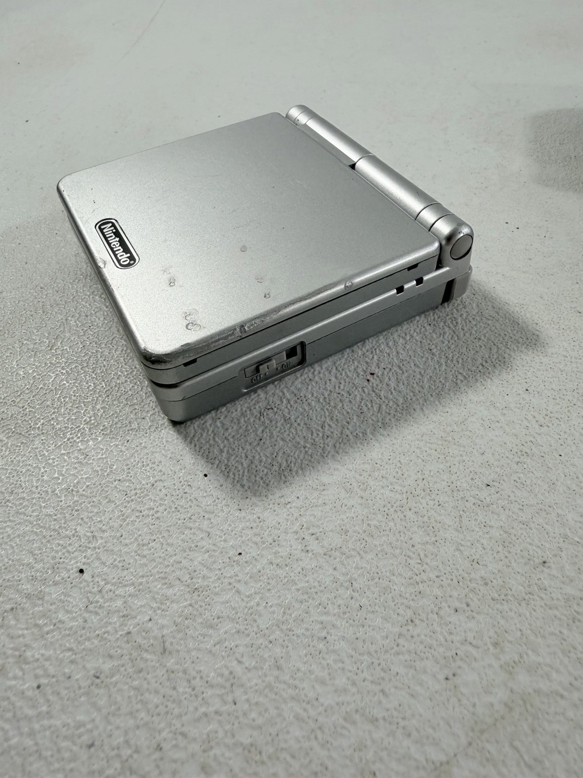 Nintendo Game Boy Advance SP AGS-001 Silver w/ Charger TESTED WORKING