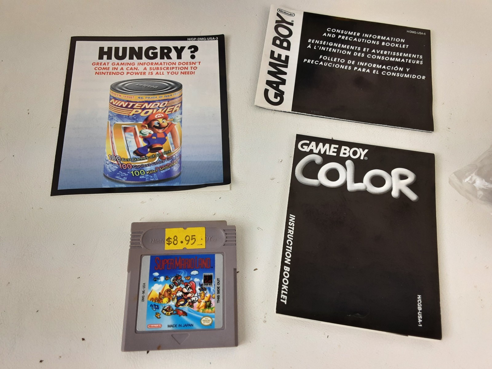 Game Boy Color Complete Atomic Clear Purple CGB-001 Authentic USA TESTED