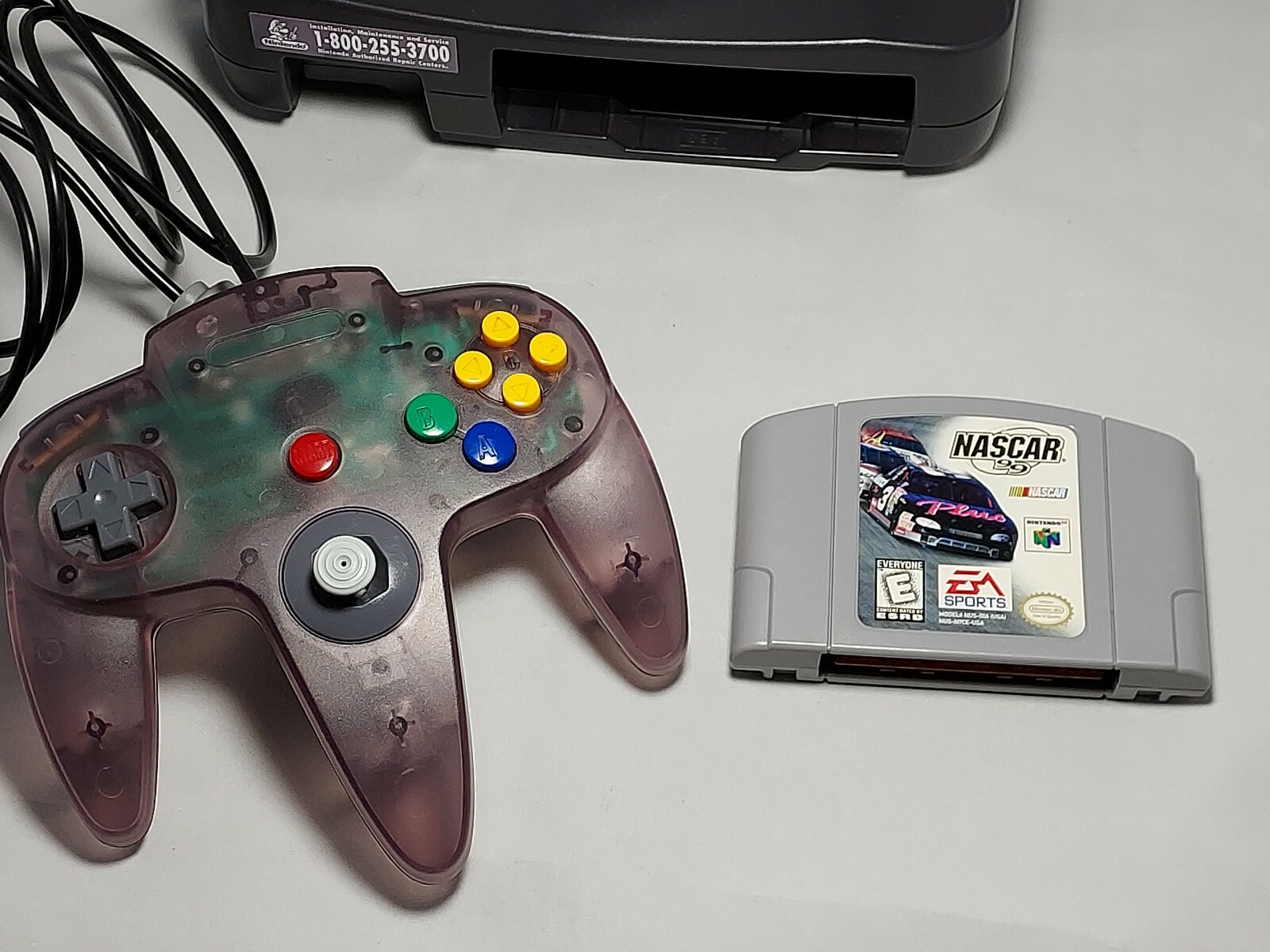 Nintendo 64 Console charcoal gray bundle with 9 games+2 controllers