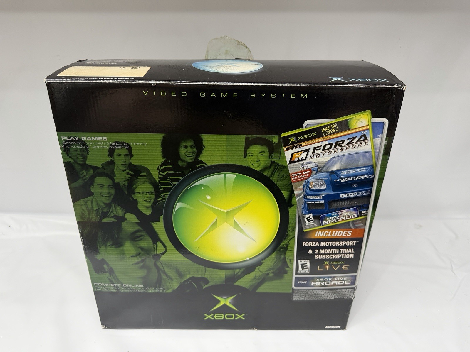CIB Complete Microsoft Xbox Console! Tested. Forza, Cables, Controller, Manuals
