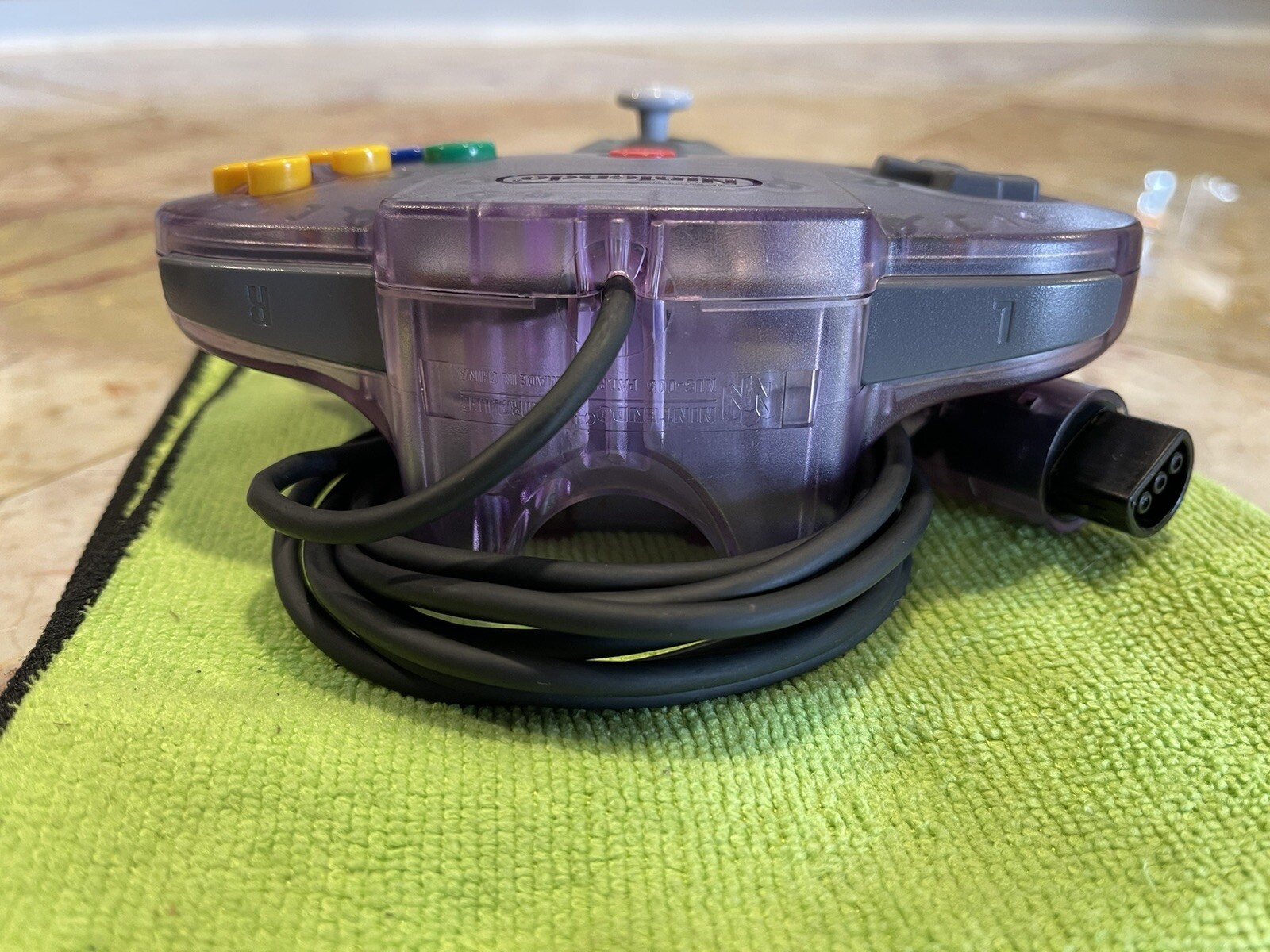 Nintendo N64 Charcoal Gray Console w/Gray & Atomic Purple Controllers – Cleaned
