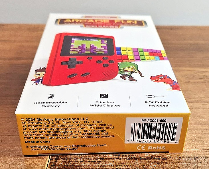 Merkury Innovations Arcade Fun Portable Gaming Console 200 Games -SEALED NIB