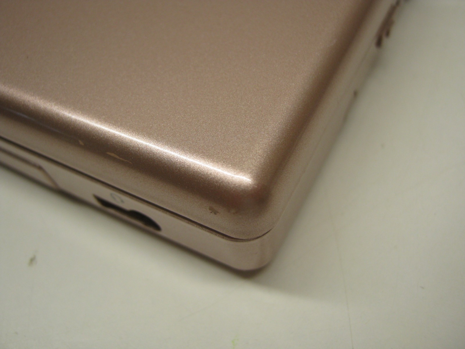 Nintendo DS Lite Metallic Rose Pink USG-001 w Cord Tested Works Scratched Screen