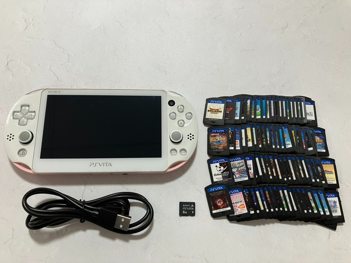Sony PS Vita PCH-2000 Console with charger / Memory card random 2 games　from US