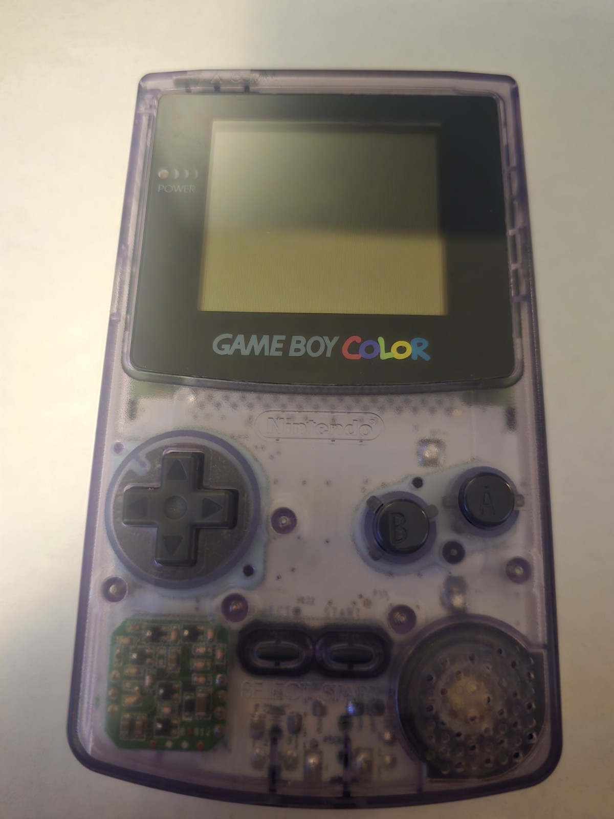 Nintendo Game Boy Color Atomic Purple Clear System – With 1 Game
