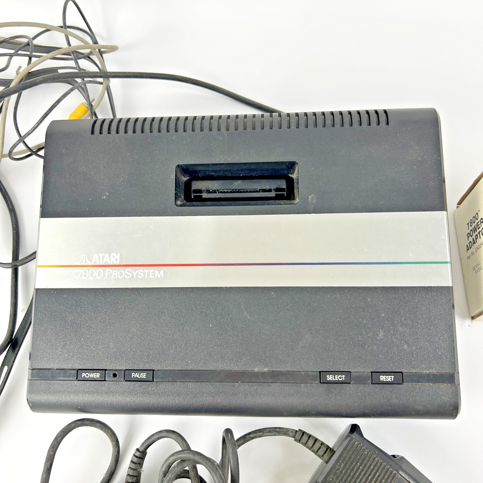 Atari 7800 ProSystem 1986 Console Bundle OEM Controllers Boxed Power AS IS Parts