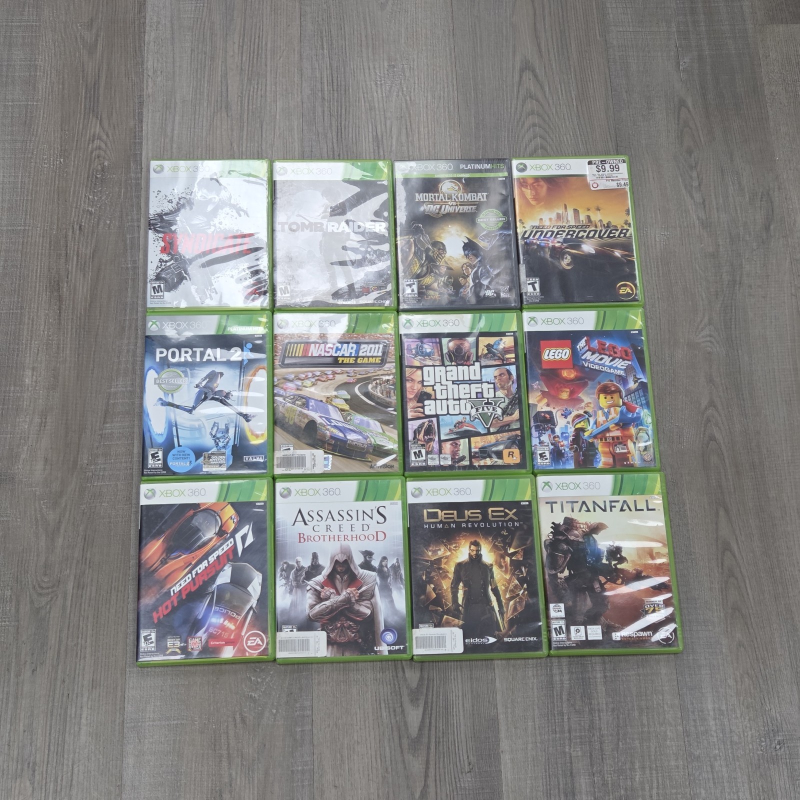Microsoft Xbox 360 Black Console 120GB Complete W/ 12 Games & New Controller