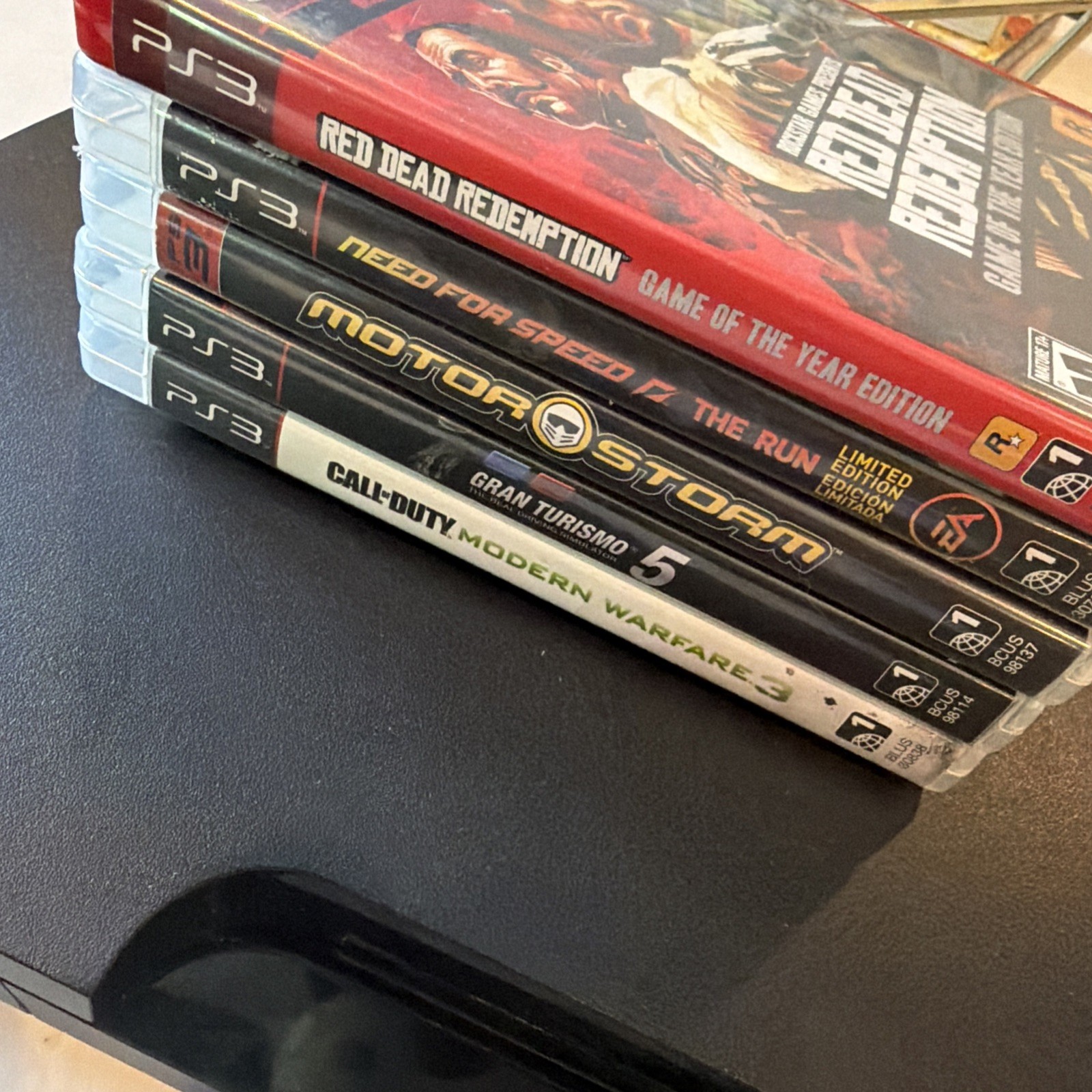 Sony PlayStation 3 PS3 Slim 320GB Console CECH-3001B 5 Games Red Dead Redemption