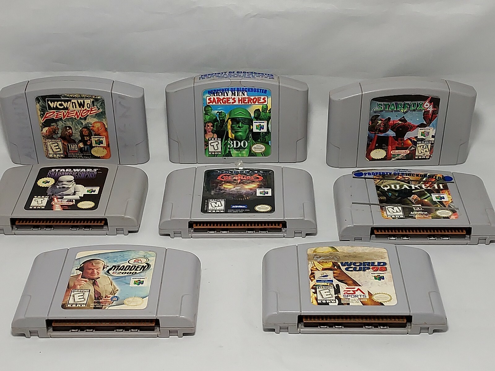 Nintendo 64 Console charcoal gray bundle with 9 games+2 controllers