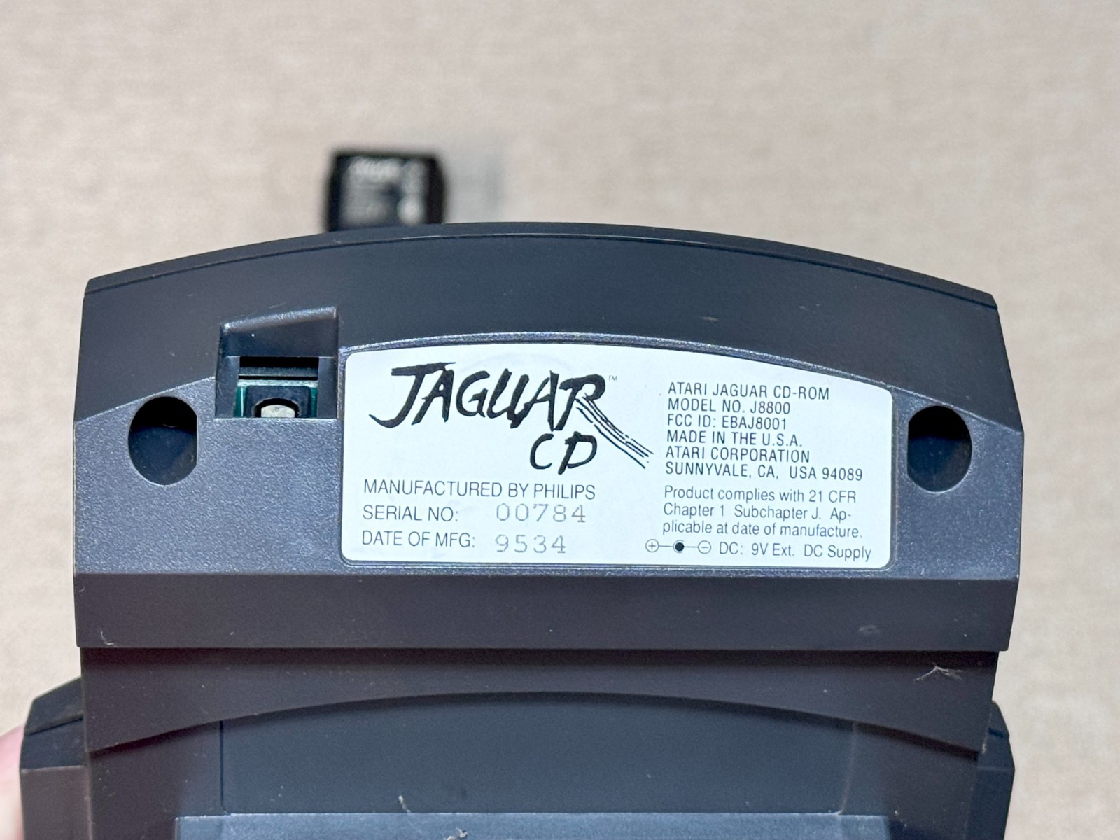 Atari Jaguar CD Add-On Console Unit System w/ AC Adapter – Works – TESTED