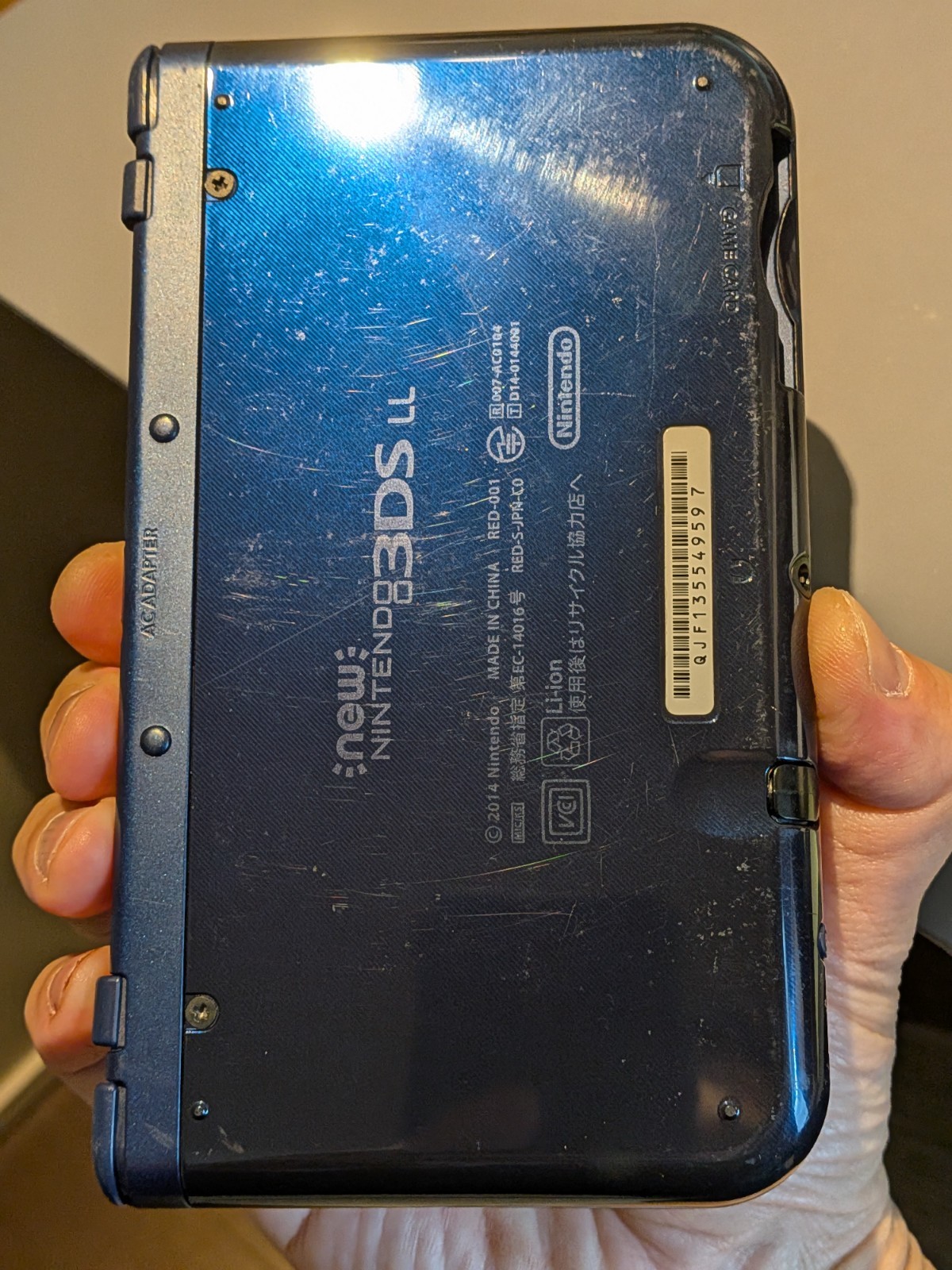 【Excellent5】Nintendo NEW 3DS LL XL Blue Handheld Used Game Console From Japan