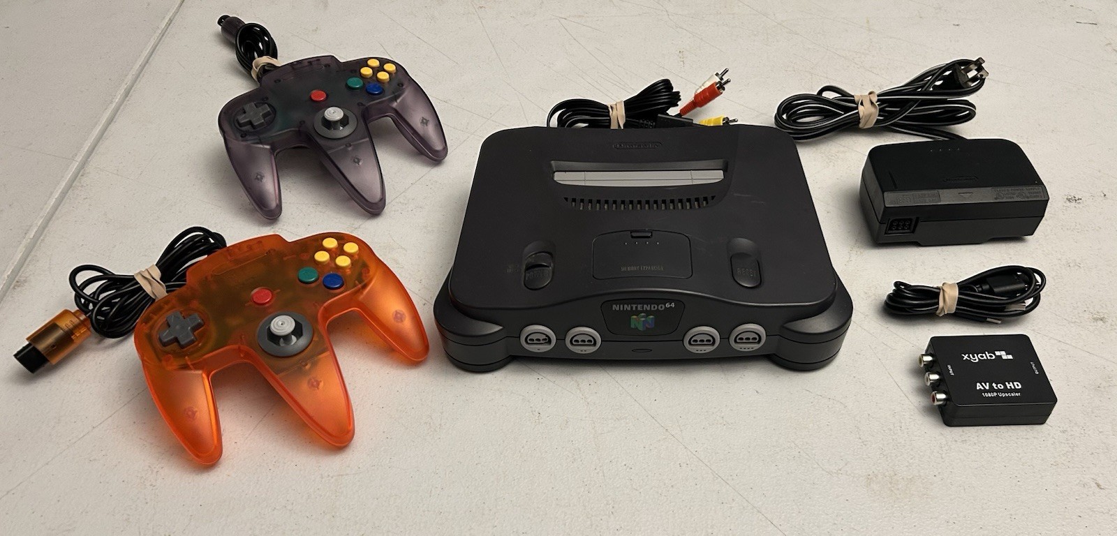 Nintendo 64 W/ 2 Remotes / Upscaler Image Enhancer