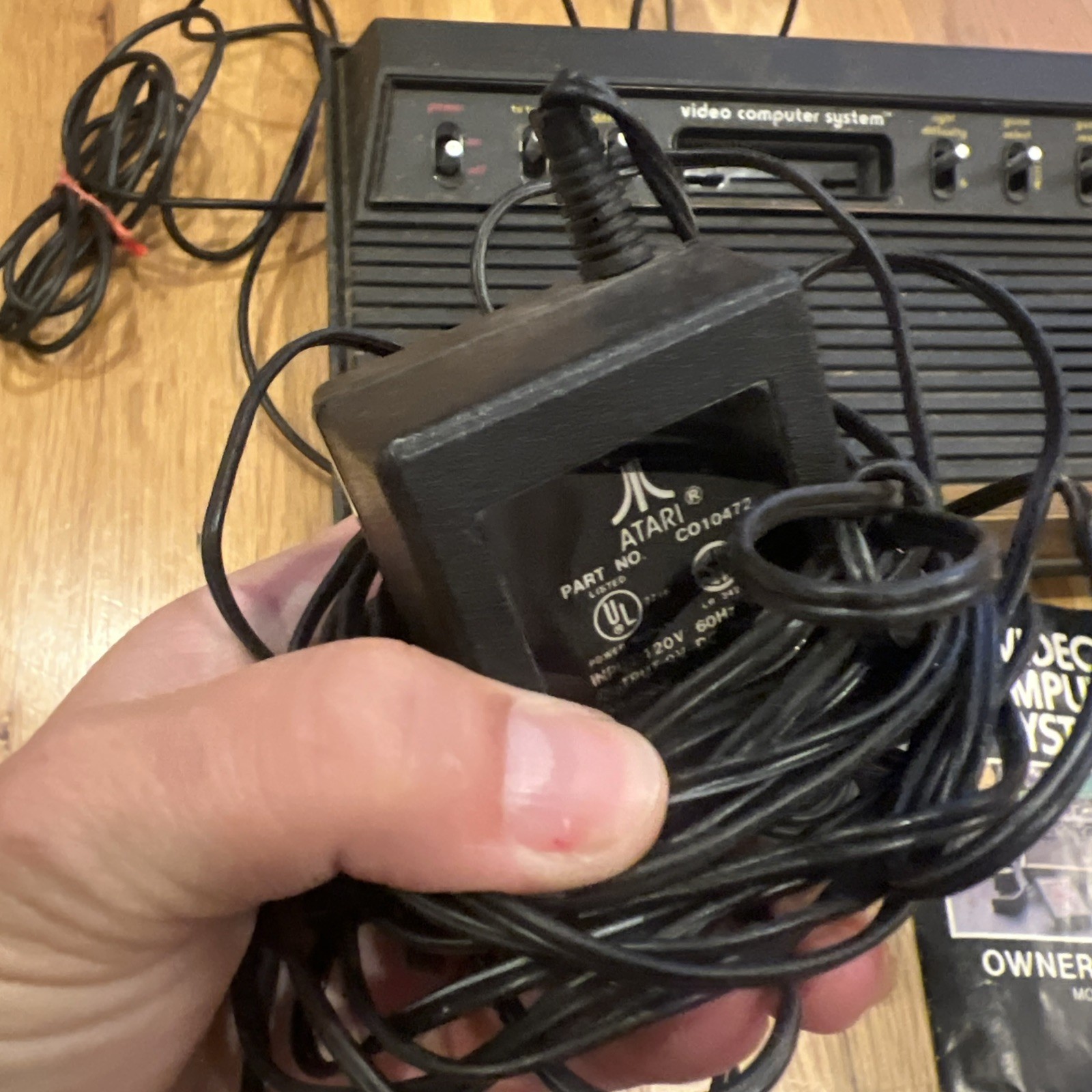 Vintage Atari Video Computer System 4 Controllers Video Manual And Plug In Cords