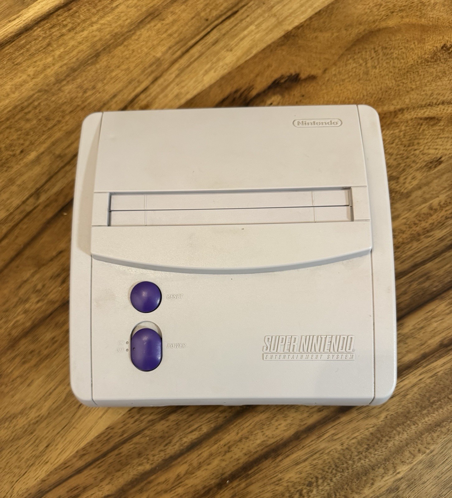 Super NES Nintendo SNES Jr Mini Control Deck-Gray TESTED WORKING-No Foam