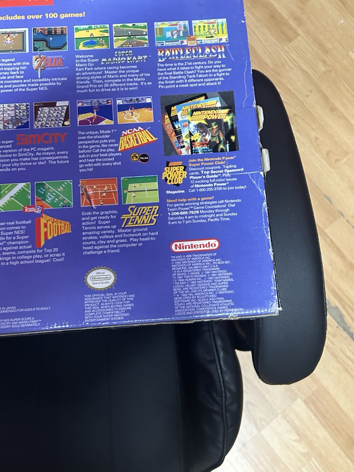 Nintendo Super NES Super Set Console Super Mario World/Mario All Stars in Box