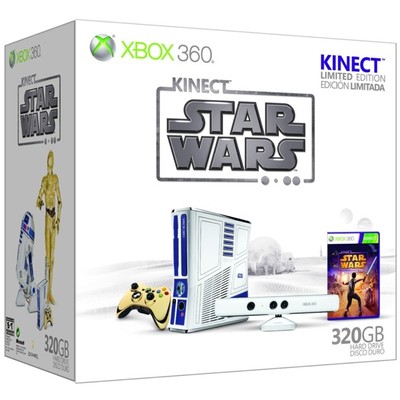 Xbox 360 320GB Kinect Star Wars Limited Edition Only￼ consul and controller