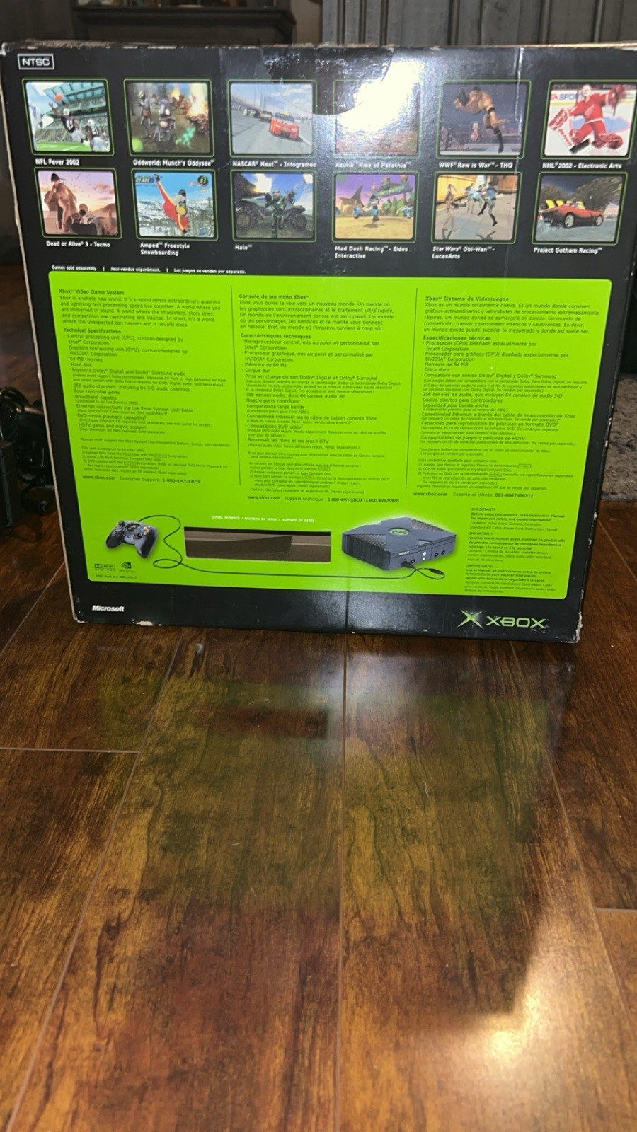 Microsoft Xbox Console, Box And Cables -. TESTED AND WORKING
