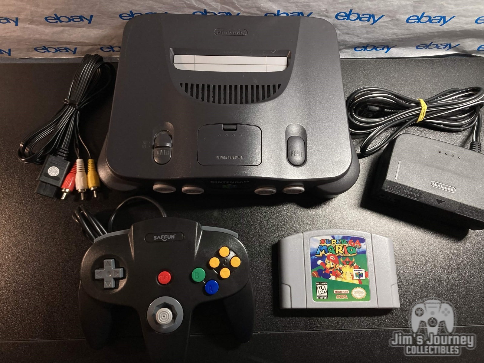 Nintendo 64 N64 Console + Super Mario 64+Controller+Cords