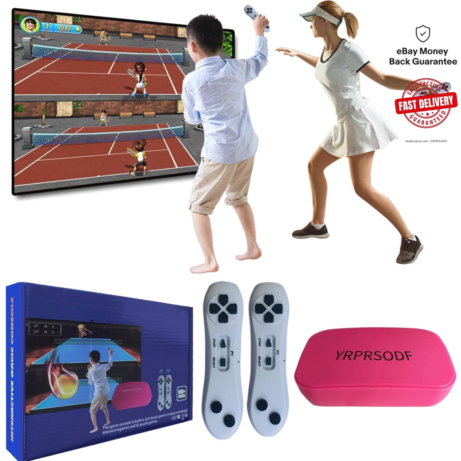 Family-Friendly HD Game Console with Wireless Control and Over 100 Games