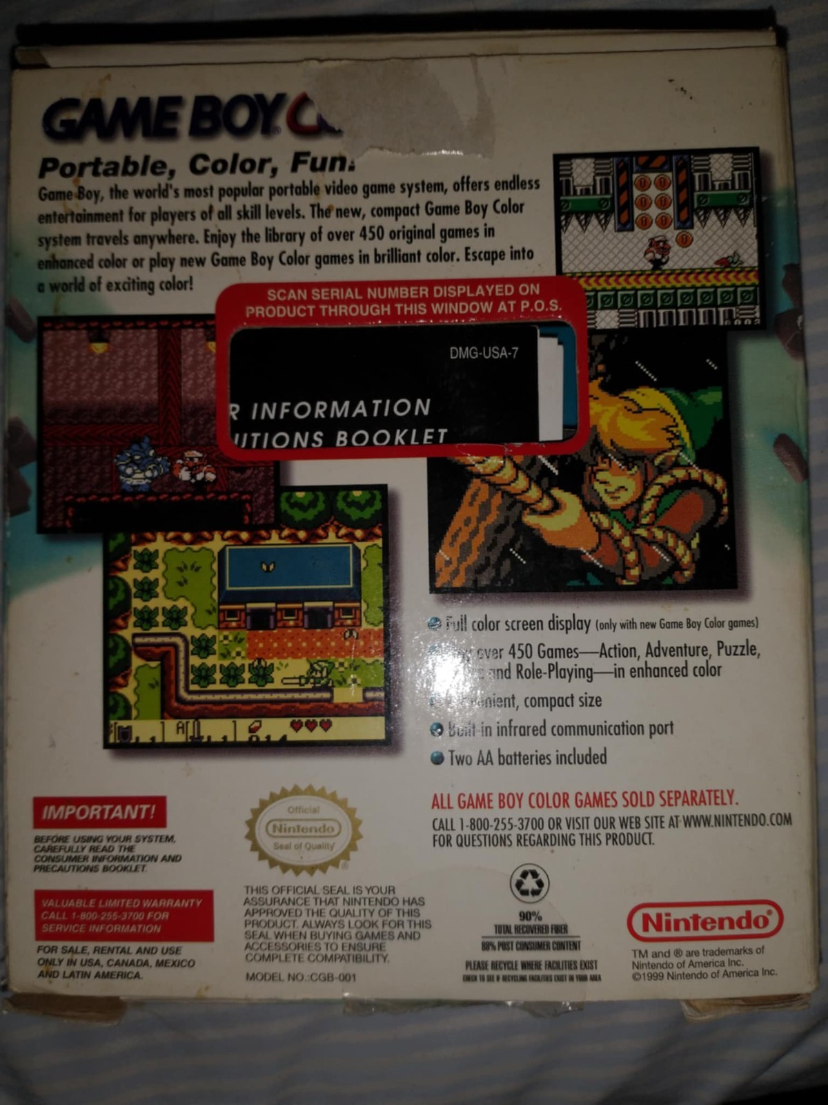 Nintendo Game Boy Color Handheld Game Console – Teal