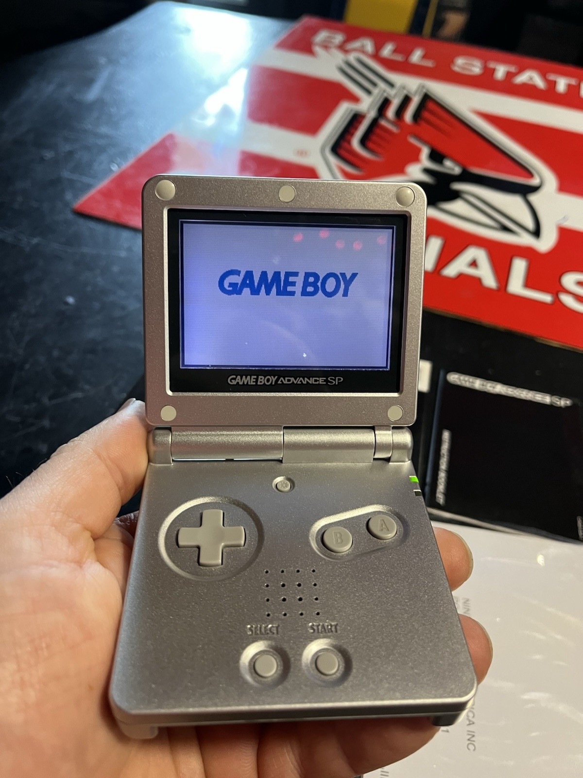 Nintendo Game Boy Advance SP Handheld System – Silver CIB clean complete Box